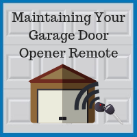 Blue Sky Builders garage door opener remote maintenance